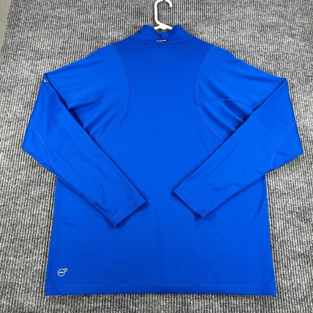 PUMA Pullover‎ Mens Large Blue Long Sleeve 1/4 Zip Mock Neck Casual Active